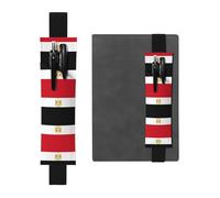 WXZYFP Marque-page en cuir PVC imprimé drapeau égyptien double face, peut contenir 2 à 3 stylos de 20,3 à 25,4 cm de haut