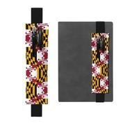 WXZYFP Maryland State Flag Marque-page en cuir double face imprimé drapeau de l'État du Maryland, peut contenir 2 à 3 stylos de 20,3 à 25,4 cm de haut