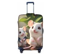 WXZYFP Mère et enfant rats La housse de protection pour la valise avec une impression unique double face vous aide à éviter de prendre la mauvaise valise pendant le voyage.