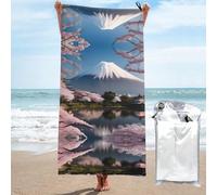 WXZYFP Mont Fuji au début du printemps 69,8 x 140,7 cm. C'est une serviette de bain en fibre à séchage rapide (style vertical), adaptée pour le sport, les voyages et une utilisation à domicile.