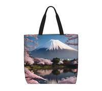 WXZYFP Mt. Fuji au début du printemps. C'est un sac à bandoulière pratique, adapté pour le shopping, les voyages et les besoins de la vie quotidienne. Noir, taille unique