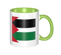 WXZYFP Mug en céramique bicolore avec drapeau de l'État de Palestine (double face), peut être utilisé pour l'eau potable ou comme artisanat