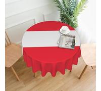 WXZYFP Nappe ronde imprimée avec drapeau autrichien sur une seule face, adaptée pour différentes occasions et lavable
