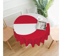 WXZYFP Nappe ronde imprimée avec drapeau du Groenland sur une seule face, adaptée pour différentes occasions et lavable