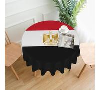 WXZYFP Nappe ronde imprimée drapeau égyptien sur une seule face, adaptée pour différentes occasions et lavable