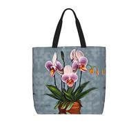 WXZYFP Orchidées en fleurs. C'est un sac pratique à une épaule, adapté pour le shopping, les voyages et les besoins de la vie quotidienne. Noir, taille unique