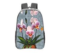 WXZYFP Orchidées florales : c'est un sac à dos transparent de 40,6 cm fabriqué en PVC transparent, adapté pour le travail, les voyages d'affaires et les voyages 。, transparent, taille unique