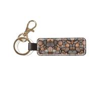 WXZYFP Pebbles in the beach Car Keyring Pendant Creative Personality Simple Lock Key Ring Men and Women Couple Laniard.