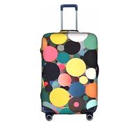 WXZYFP Peinture abstraite de cercles La housse de protection pour la valise avec une impression unique double face vous aide à éviter de prendre la mauvaise valise pendant le voyage.