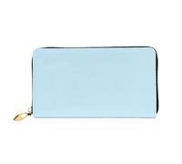 WXZYFP Petit portefeuille long en cuir de couleur unie, impression double face, cuir microfibre, unisexe, imperméable et durable