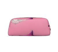 WXZYFP Pink Sand Beach. La trousse est fabriquée en cuir croisé (PVC), doublure 100 % polyester et impression plein écran