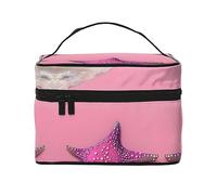 WXZYFP Pink Sand Beach Travel Cosmetic Bag Essential for outdoor travel enthusiasts, has a simple internal structure.