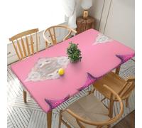 WXZYFP Plage de sable rose. La nappe carrée est pratique et peut être utilisée pour protéger les tables dans plusieurs scénarios.