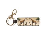 WXZYFP Porte-clés de voiture girafe mère et enfant avec pendentif personnalité créative simple serrure porte-clés porte-clés homme et femme couple lanière.