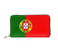 WXZYFP Portefeuille long en cuir avec drapeau portugais, impression double face, matériau en cuir microfibre, unisexe, imperméable et durable