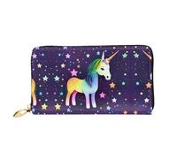 WXZYFP Portefeuille long en cuir One-Horse Star, impression double face, matériau en cuir microfibre, unisexe, imperméable et durable