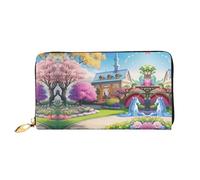 WXZYFP Portefeuille long en cuir Unicorn Fairy Tale, impression double face, matériau en cuir microfibre, unisexe, imperméable et durable