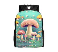 WXZYFP Pretty Little Mushrooms Sac à dos intégral imprimé d'un seul côté, adapté pour les voyages, le sport, le travail, tissu imperméable, noir, taille unique