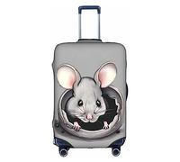 WXZYFP Rat gris La housse de protection pour la valise avec une impression unique double face vous aide à éviter de prendre la mauvaise valise pendant le voyage., Blanc, L