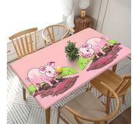 WXZYFP Rose Porcinet. La nappe carrée est pratique et peut être utilisée pour protéger les tables dans plusieurs scénarios.