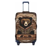 WXZYFP Rustic Lodge Bear La housse de protection pour la valise avec une impression unique double face vous aide à éviter de prendre la mauvaise valise pendant le voyage. Blanc, taille L