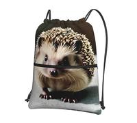 WXZYFP Sac à dos avec cordon de serrage en forme de hérisson mignon - Tissu imperméable - Léger - Unisexe