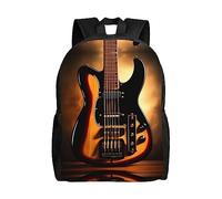 WXZYFP Sac à dos intégral imprimé sur un seul côté de guitare instrumentale, adapté pour les voyages, le sport, le travail, tissu imperméable, noir, taille unique