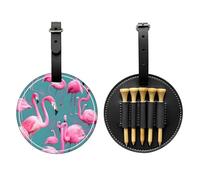 WXZYFP Sac de rangement pour tees de golf en cuir PU imprimé d'un seul côté, motif à 5 points avec clip ceinture de 20 cm.