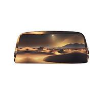 WXZYFP Sahara Desert : la trousse est fabriquée en cuir croisé (PVC), doublure 100 % polyester et impression plein écran