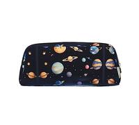 WXZYFP Saturn Jupiter Earth La trousse est fabriquée en cuir croisé (PVC), doublure 100 % polyester et impression plein écran