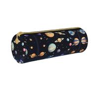 WXZYFP Saturn Jupiter Earth Trousse à crayons en cuir croisée respectueuse de l'environnement, légère et portable, adaptée pour un usage quotidien.