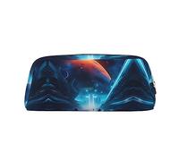 WXZYFP Science Fiction Future : la trousse est fabriquée en cuir croisé (PVC), doublure 100 % polyester et impression plein écran