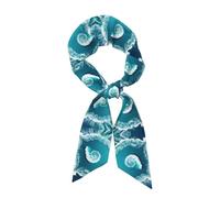 WXZYFP Sea of Love Long foulard en soie, le matériau est doux, soyeux et brillant, peut être utilisé comme foulard, écharpe, accessoires de vêtements, noir, taille unique