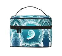 WXZYFP Sea of Love Trousse de maquillage de voyage, indispensable pour les amateurs de voyage en plein air, a une structure interne simple, noire, taille unique