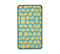 WXZYFP Serviette en polaire corail de 40,6 x 71,1 cm, coins de citron, bonne absorption de l'eau, fine et non pelucheuse, douce pour la peau et confortable.