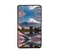 WXZYFP Serviette polaire corail 40,6 x 71,1 cm Mont Fuji au début du printemps, bonne absorption de l'eau, fine et non pelucheuse, douce pour la peau et confortable.