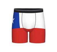 WXZYFP Slip imprimé drapeau du Chili XL pour homme, extensible, confortable, respirant et léger, en tissu stretch doux, noir