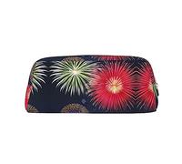 WXZYFP Splendide feu d'artifice : la trousse est fabriquée en cuir croisé (PVC), doublure 100 % polyester et impression plein écran