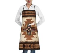 WXZYFP Tablier de cuisine imprimé avec motifs amérindiens, imperméable et résistant à l'huile, peinture de barbecue de chef
