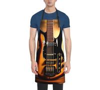 WXZYFP Tablier de guitare instrumentale imprimé sur un seul côté pour adulte imperméable avec poches, une bonne aide pour cuisiner dans la cuisine