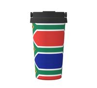 WXZYFP Tasse à café froide portable drapeau de l'Afrique du Sud, acier inoxydable 304, facile à transporter, ouverture en une seule touche du couvercle de la tasse, pratique pour boire
