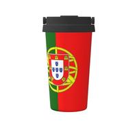 WXZYFP Tasse à café froide portable drapeau portugais, acier inoxydable 304, facile à transporter, ouverture en une seule touche du couvercle de la tasse, pratique pour boire