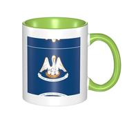 WXZYFP Tasse en céramique bicolore avec drapeau de l'État de la Louisiane (double face), peut être utilisée pour l'eau potable ou comme artisanat