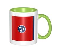 WXZYFP Tasse en céramique bicolore avec drapeau de l'État du Tennessee (double face), peut être utilisée pour l'eau potable ou comme artisanat
