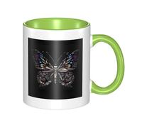 WXZYFP Tasse en céramique bicolore Science Butterfly (double face), peut être utilisée pour l'eau potable ou comme artisanat
