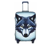 WXZYFP Tête de loup féroce : la housse de protection pour la valise avec une impression unique double face vous aide à éviter de prendre la mauvaise valise pendant le voyage.