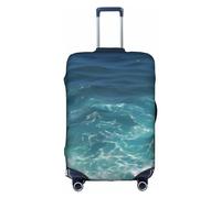 WXZYFP The Deep Ocean La housse de protection pour la valise avec une impression unique double face vous aide à éviter de prendre la mauvaise valise pendant le voyage., blanc, taille L