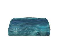 WXZYFP The Deep Ocean : la trousse est fabriquée en cuir croisé (PVC), doublure 100 % polyester et impression plein écran