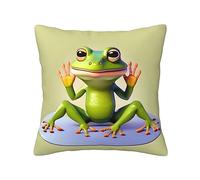 WXZYFP The Funny Frog Doing Yoga Impression double face, taie d'oreiller universelle pour toutes les saisons, 40,6 x 40,6 cm, 100 % polyester