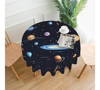 WXZYFP The Solar Family Nappe ronde imprimée sur un seul côté, adaptée pour différentes occasions et lavable